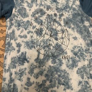 Rags Blue Tie-Dye snowflake unisex Shirt